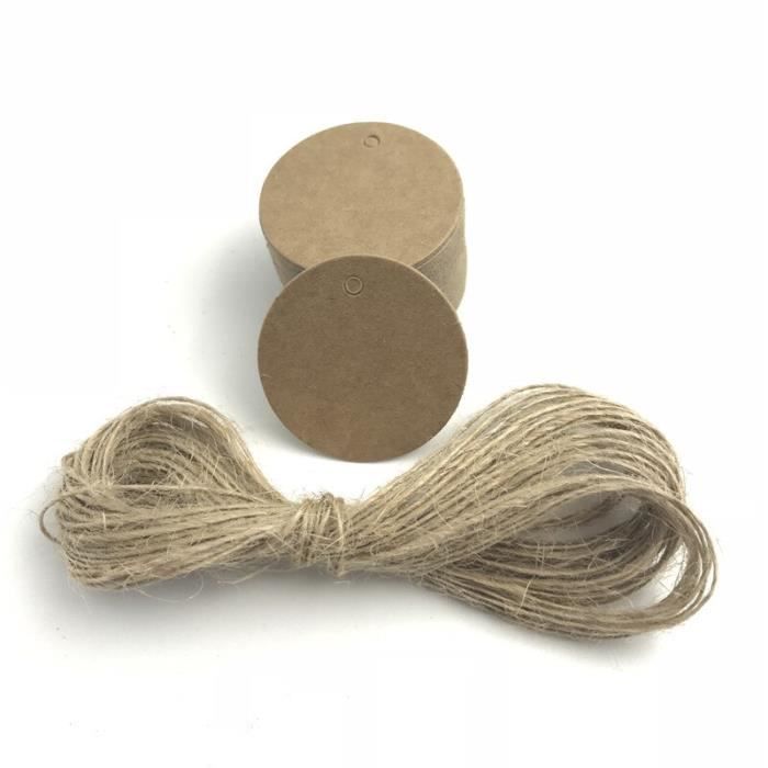 ETIQUETTE ALIMENTAIRE,white--Étiquettes En Papier Kraft Blanc-marron, étiquettes Rondes