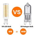 AMPOULE LED Ampoule LED G9 10W Eacutequivalent Agrave 100W Ampoules Halogegravenes Blanc Naturel 4000K 1000LM Ampoules LED G9-1