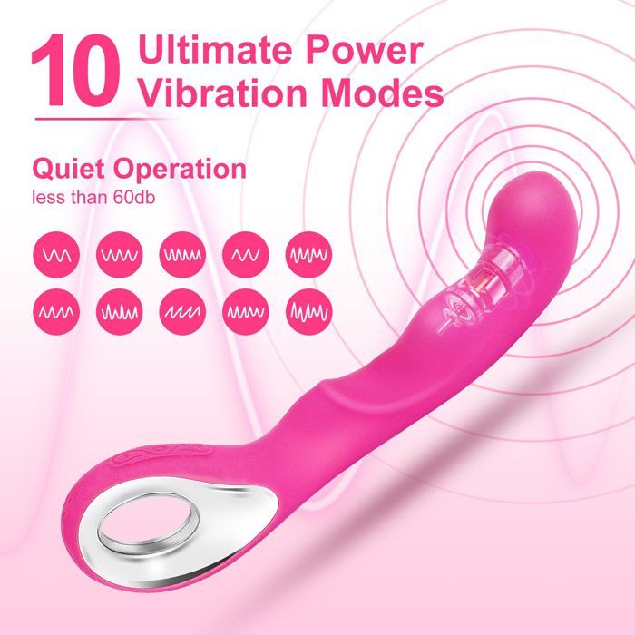 Vibromasseur Femme Point G,Vibromasseur Poussée avec 10 Modes de