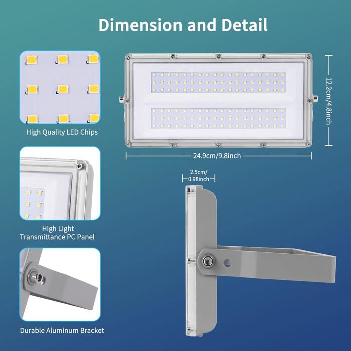 Projecteur Exterieur Led 200W Projecteur Led Extérieur 20000Lm 7000K Spot Led Extérieur Ip67