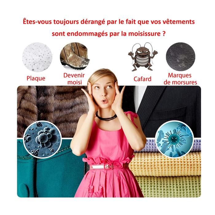 Lot De 6 Housses à Vêtements Longueurs 153 Cm - Fermeture éclair, Transparentes Et Respirantes - Inclut Boules De Cèdre Anti-mites Sacs Plastique PEVA Lavable