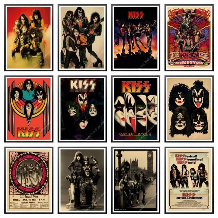 50 Affiches Esthétiques Groupes De Rock Rétro – Posters Albums Concert Pour Décorer Ta Chambre D’ado Ou Dortoir En Style Vintage