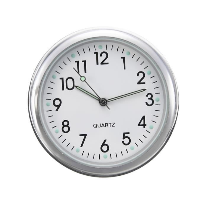 Horloge,Mini montre à Quartz Petite horloge lumineuse analogique, bâton de  voiture, 4*4cm, avec autocollant Double - Type Blue - Cdiscount Maison