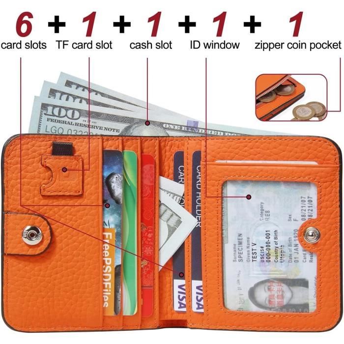 Small purses for women rfid blocking bifold soft leather wallet credit
