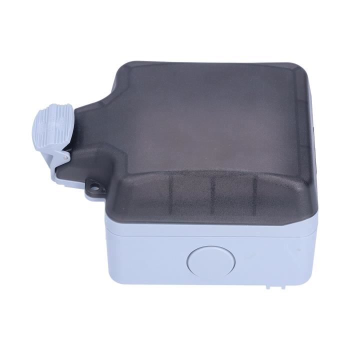 Boîte De Prise étanche Extérieure – Cache-prise Sécurité Enfant – Design Incliné Anti-infiltration – 19,5 X 11,1 Cm