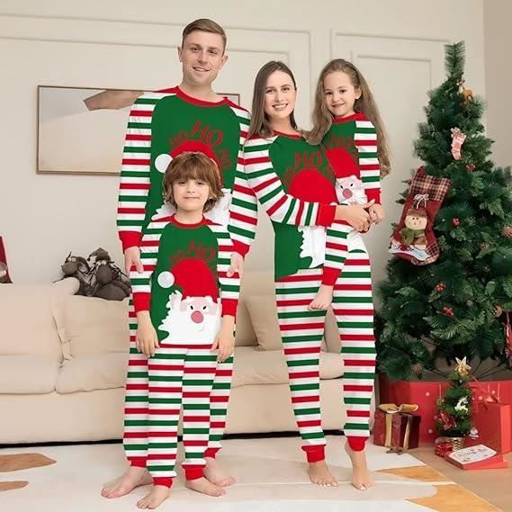 Pyjama de famille assorti pour noël Vert • Tous en Pyjama !