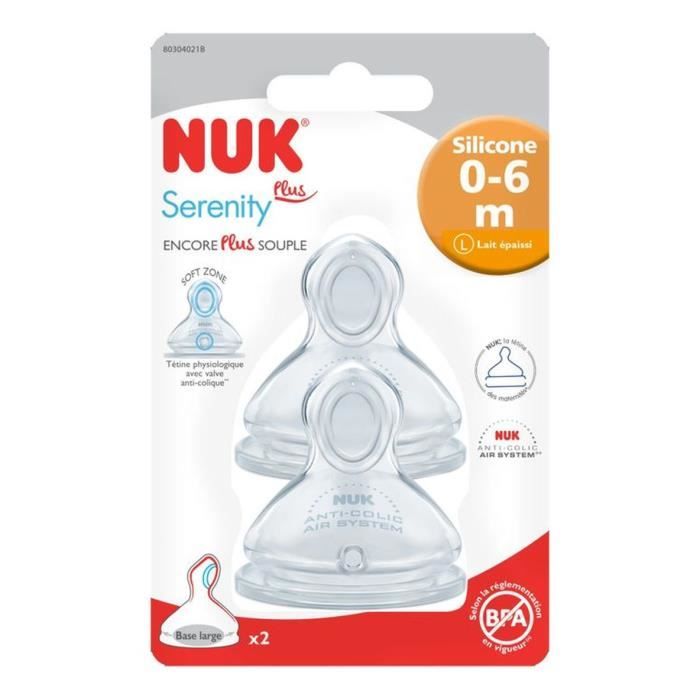 NUK - Tétines First Choice 6-18 mois taille M (x2)