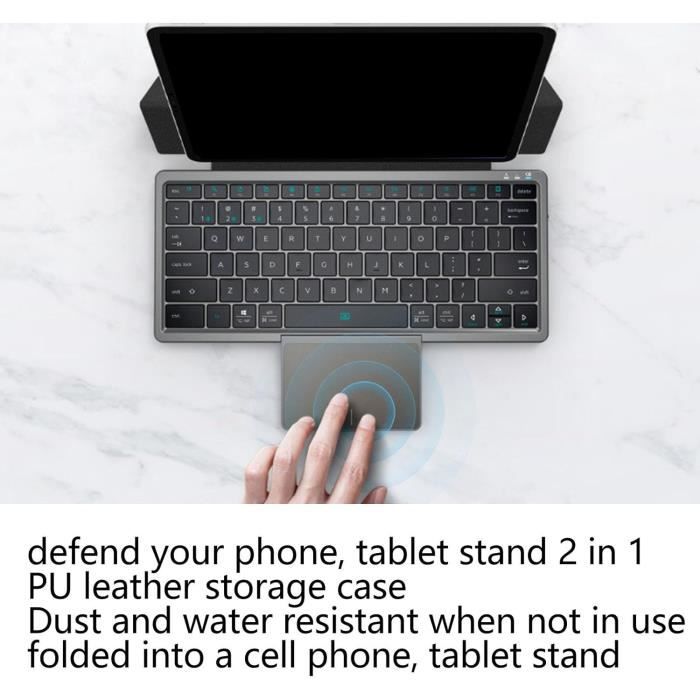 Étui Pour Tablette Avec Clavier, Clavier Détachable Avec Pavé Tactile