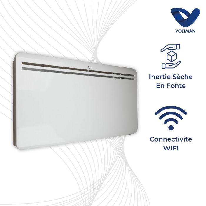 Radiateur électrique Connecté BATILEC ALEN WiFi 2000W - Inertie Céramique, Programmable, Détection Fenêtre, Blanc Mat - 7