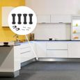 4x Pied de meuble cuisine hauteur réglable 118-135mm base plastique plinthe plastique-2