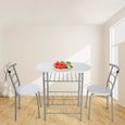 3 pièces à la mode à la maison table à manger chaises ensemble cuisine salle à manger table de petit déjeuner chaises HB021 -RUI #-2