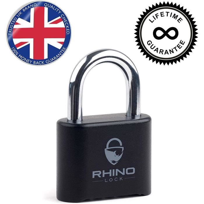 Volumoon Lot De 4 Cadenas à Code 4 Chiffres – Super Sécurisés, Résistants Aux Intempéries, Pour Casier, Jardin, Garage (Argent/Rose/Bleu/Noir)