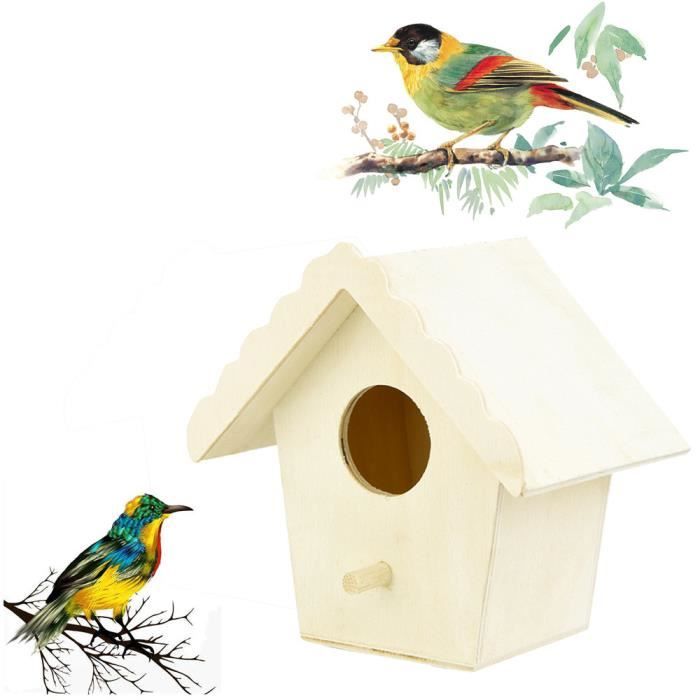 Nid dox nid maison oiseau maison oiseau nichoir oiseau boîte boîte à oiseaux  boîte en bois b238 - Cdiscount Jardin