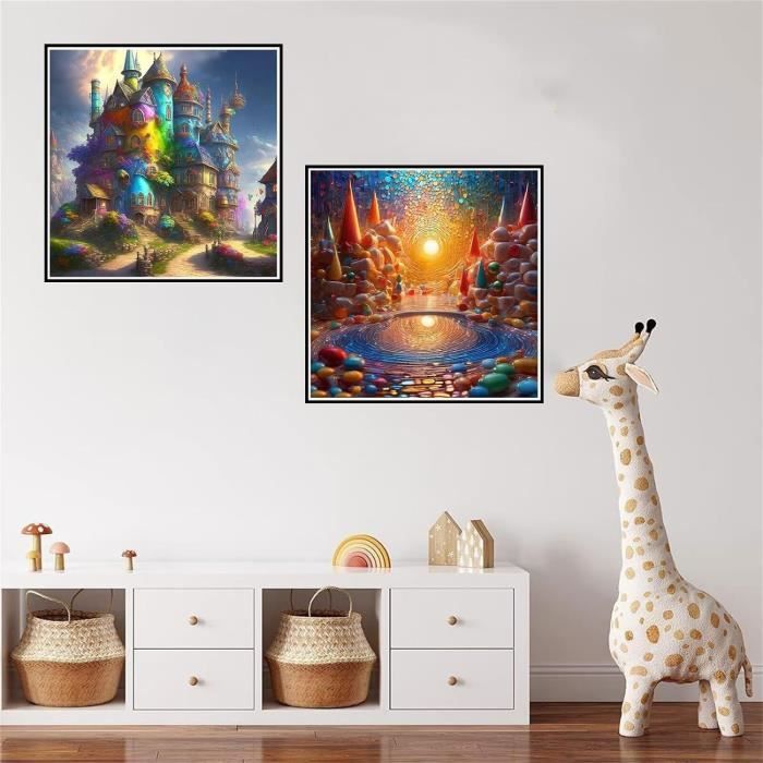 AIRDEA - Diamond Painting Adulte Reine Dragon - Toile 5D 30x30 Cm - Activité Loisir Créative & Déco Murale
