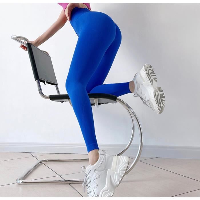 Legging de Yoga Femme - Bleu - Taille Haute - Haute Extensibilité et  Séchage Rapide Bleu - Cdiscount Sport