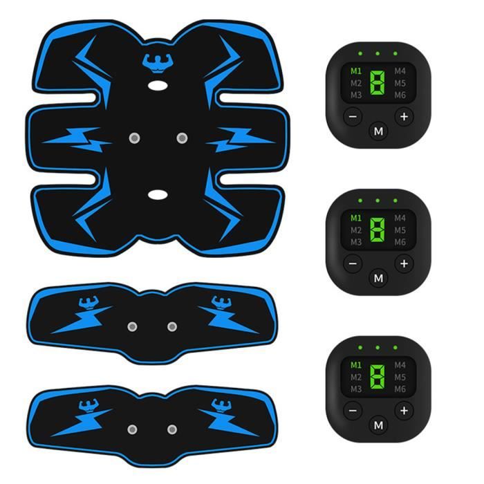 Electrostimulateur EMS Ceinture Abdominale - 10 Modes, USB Rechargeable, Homme Femme