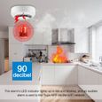 Detecteur de fumée—intelligent—2.4G WiFi—Tuya—sans batterie—Son d'alarme supérieur à 90 dB-3