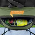 Chaise de camping, siège rembourrée - Skandika Moonchair Sirkka - Fauteuil pliable - Max. 150 kg - Sac de transport - Vert-3