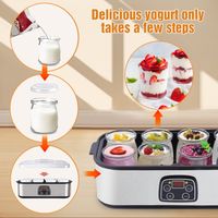 Dreamhigh® Électrique Yaourtière, Avec 8 Pots En - 7