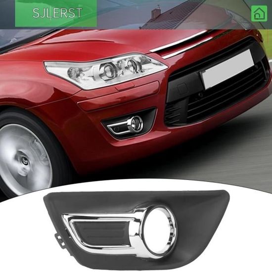 Cache De Phare Antibrouillard Pour Citroën C4 2008-2012 - Paire De Grilles Avant Noires En ABS - Améliore L'apparence