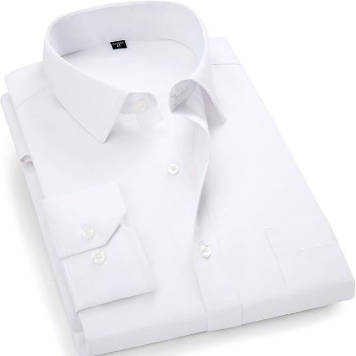 Chemise Homme Yaobaole - Sans Repassage - Manches Longues - Slim Fit - Pour Business Et Casual - Plusieurs Couleurs