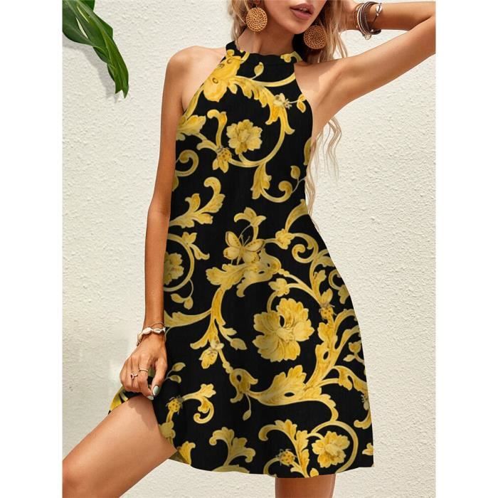 Robe à sales motif doré