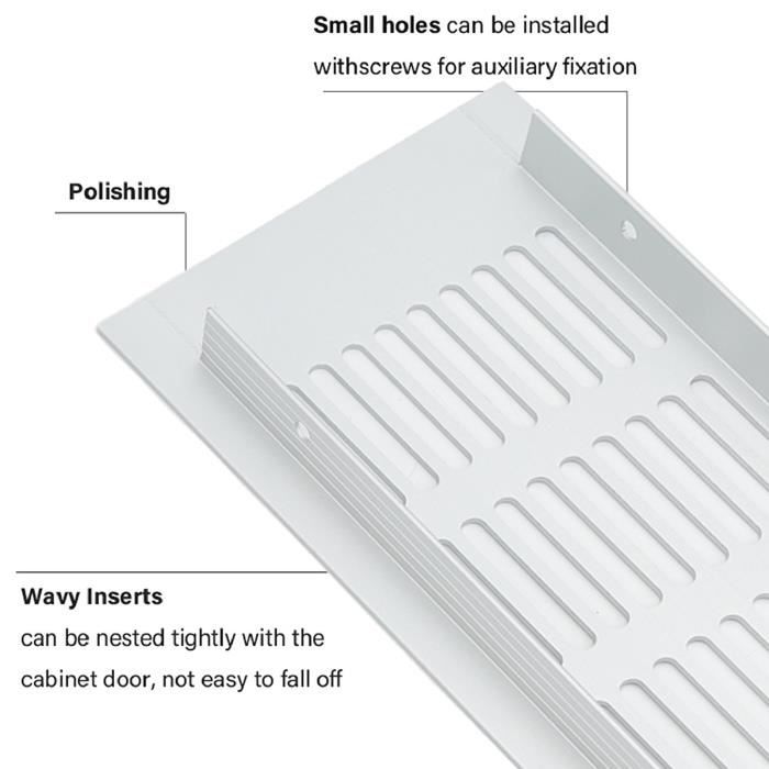 Grille d'aération en Aluminium Grille de Ventilation Rectangulaire pour la  Ventilation des Placards et des Chambres 30x8cm 2 Pièces : :  Bricolage