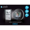 Interphone vidéo Miroir rond - JOD-1 - Vision nocturne - Noir - Filaire - 4,3 pouces-4