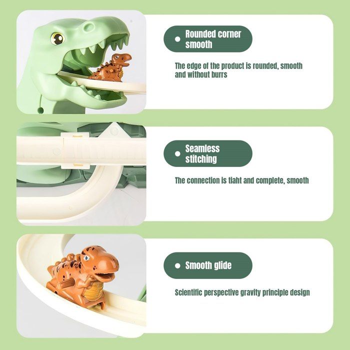 Jouet D'Escalade Dinosaure Avec Piste Et Musique | Circuit à Billes Pour Enfants 3 Ans Et Plus | 5 Dinosaures Inclus