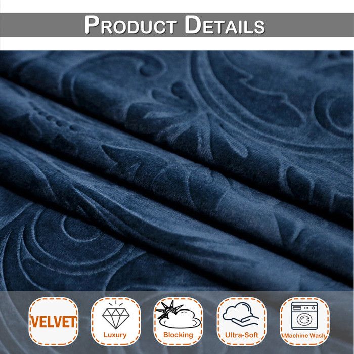 Metro Parlor Lot De 2 Rideaux 100 % Occultants à Motif Floral De Ferme U2013 Pour Salon, Chambre à Coucher U2013 Isolation Thermique Avec œillets U2013 132 X 160 Cm U2013 Gris