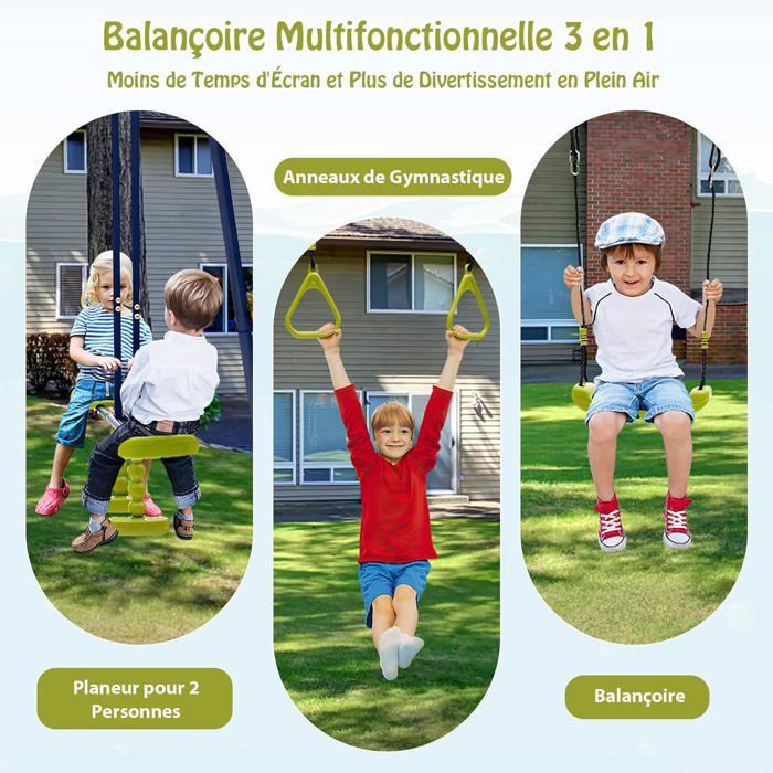 Balançoire Disque D'escalade – Corde Nylon 2 M, Siège Rond 10 Cm – Pour Enfants Et Adultes – Intérieur/extérieur