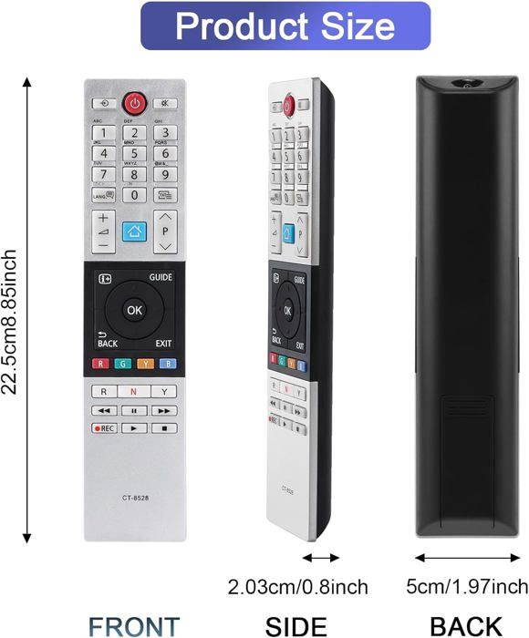 CT-8541 Telecomando Universale Per TV Toshiba - Sostituisce RC42150P 30101774 - Compatibile Con 24D2863DB, 32W3863DB E Molti Altri