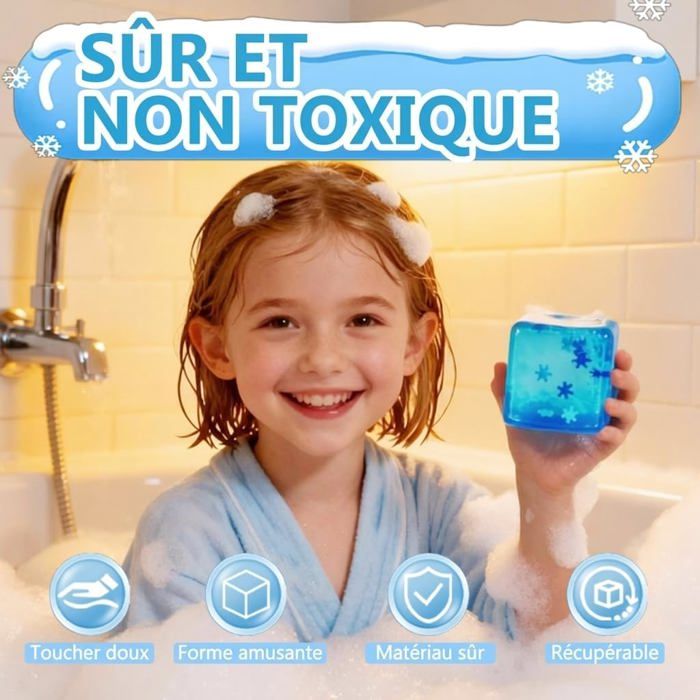 Copfeqyr Grande Balle Anti-Stress Ice Cube 7 cm - Cube Squishy
