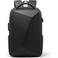 Noir régulier - sac à dos pour hommes d'affaires, avec chargeur USB, Anti-vol, étanche, noir, ultraléger, pou-0