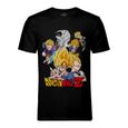 T-shirt Homme Col Rond Noir Dragon Ball Z Personnages Goku Manga Anime Japon-0