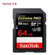 Carte Mémoire SDXC 64 Go Sandisk Extreme Pro jusqu'à 170 Mo/s, Classe 10, U3 V30 UHS-I 4K pour Caméra SDXXG-0