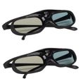 lunettes de projecteur 3D 2 pièces 144Hz 3D lunettes à obturateur actif DLP LinK lentille LCD lunettes video fixation - SURENHAP-0