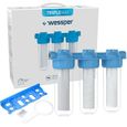 Wessper Kit récipient 10" vide pour filtre (raccords 1") avec support de fixation et clé-0