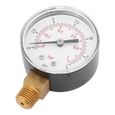 Compteur de Pression D'eau, Mini Manomètre Basse Pression pour Carburant, Air, Huile ou Eau 0-15 Psi/0-1 Bar BSPT Manomètre-0