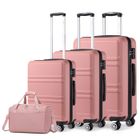 Kono Set de 4 Valises de Voyage ABS + PC Rigide Valise (51.5/65/74cm) à 4 roulettes avec Serrure TSA + Sac de Voyage Ryanair, Nue
