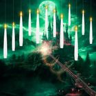 GOTOLL Bougie LED Flottante avec Baguette Télécommande Lumière Chaude Vacillante Beige Lot de 12PCS pour Maison Église Halloween Noël