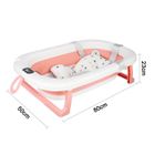XXL Baignoire Pliable Bébé avec Thermomètre à eau - MIPAN - Baignoire bebe pliable pour les bébés de 0 à 6 ans - Rose