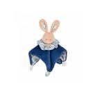 HELVETICA Doudou boule 3 en 1 Lapin bleu - Doudou et Compagnie - Mixte - Naissance - Acrylique