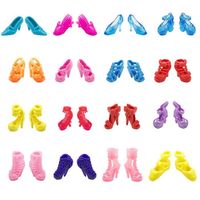 Ensemble 20 Paires Chaussures à Talons Hauts pour Poupée Barbie - Style Aléatoire