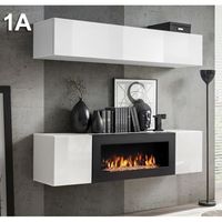 Combinaison de meubles Krista 1A blanc - Krista - H-160 - Brillant - Contemporain - Design