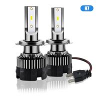 2Pcs Ampoules Phares A7 H7-Kit LED pour phare de voiture-lumière blanche de 6500K-20000LM 120W-Installation facile