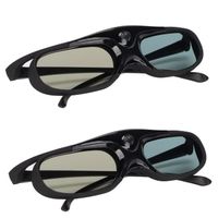lunettes de projecteur 3D 2 pièces 144Hz 3D lunettes à obturateur actif DLP LinK lentille LCD lunettes video fixation - SURENHAP