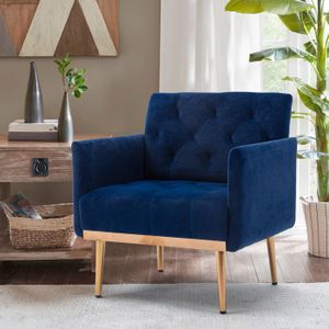 FAUTEUIL Fauteuil en Velours Bleu,Canapé 1 Place,Style Scandinave ,Fauteuil Individuel ,chaise de Salon pour Chambre Bureau