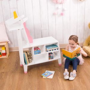 WODENY Children /Étag/ère en Bois pour Livres en Toile pour Enfants