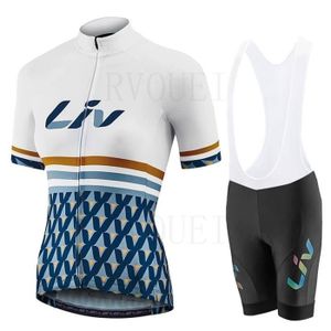 VÉLO DE COURSE - ROUTE Ensemble maillot de vélo de route pour femmes - Gel Pad - XS - Blanc - Respirant et à séchage rapide